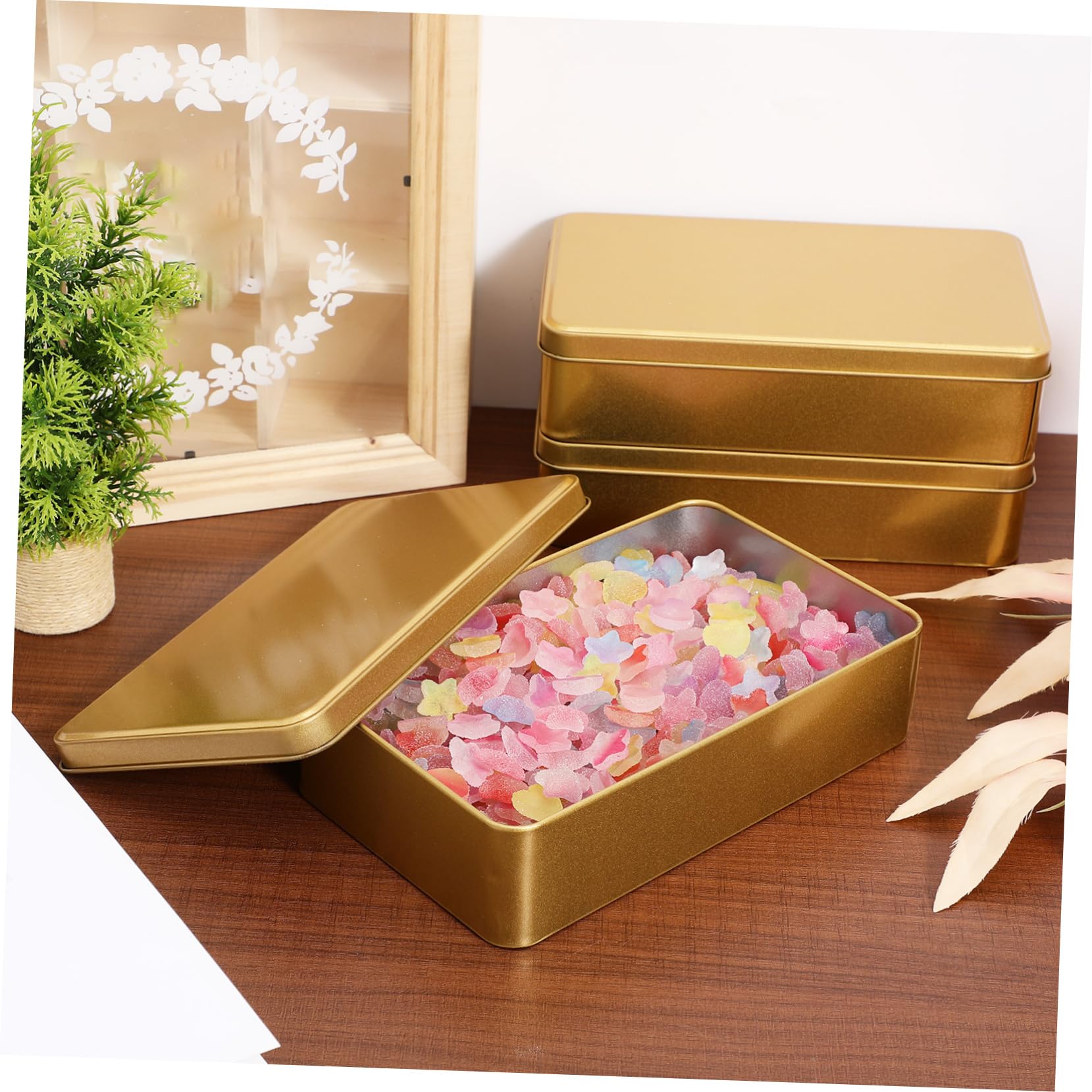 Amazon｜FRCOLOR 収納ボックス ブリキ缶 収納缶 大 長方形 缶ケース